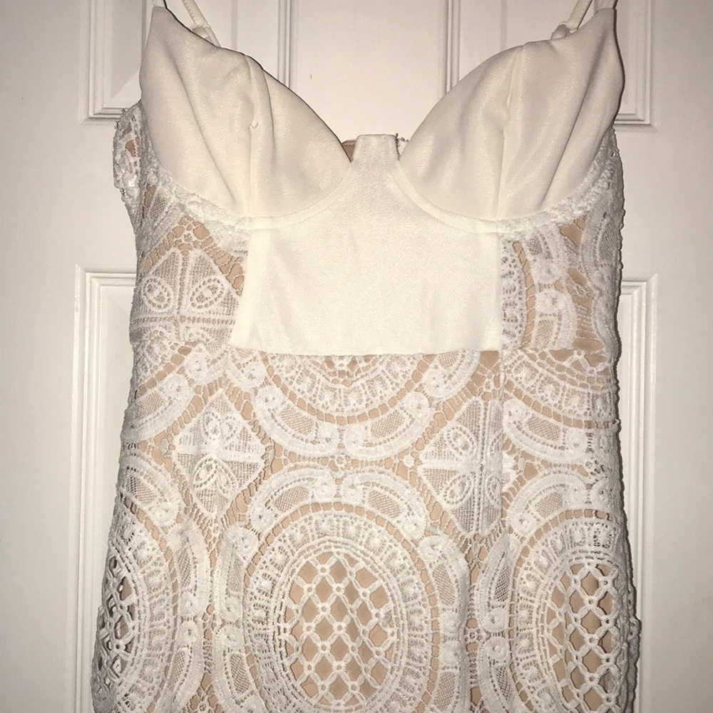 White Crochet Dress - Picture 2 of 4